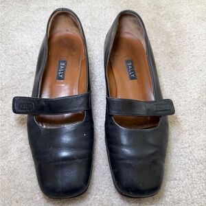 Bally Women's Black Leather Loafers